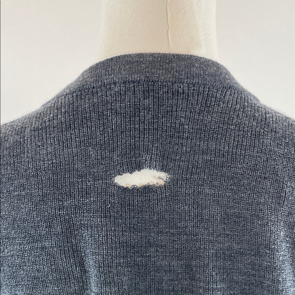 GANNI Fine Merino Jacquard Cardigan, 6 (flaw & buttons missing) - Picture 4 of 11
